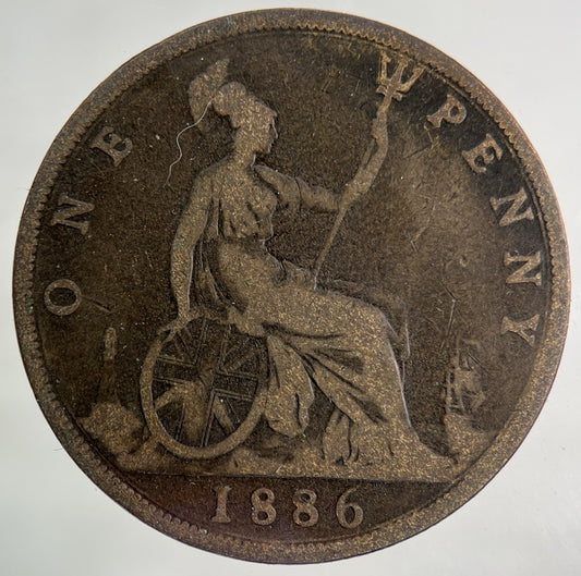 1886 Victoria One Penny Coin | Collectable Grade