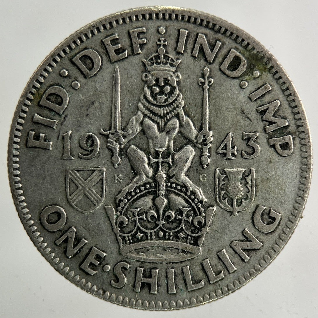 1943 George VI Shilling Silver Coin | Fine Collectable Grade
