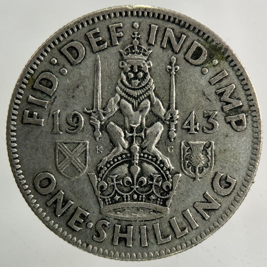 1943 George VI Shilling Silver Coin | Fine Collectable Grade