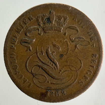 1862 Belgium 1 Centime Coin | Collectable Grade