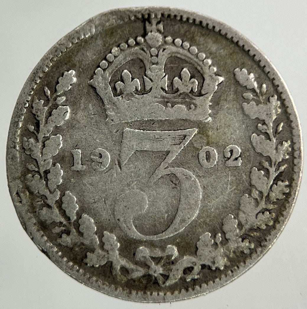 1902 Edward VII Threepence Silver Coin | Collectable Grade
