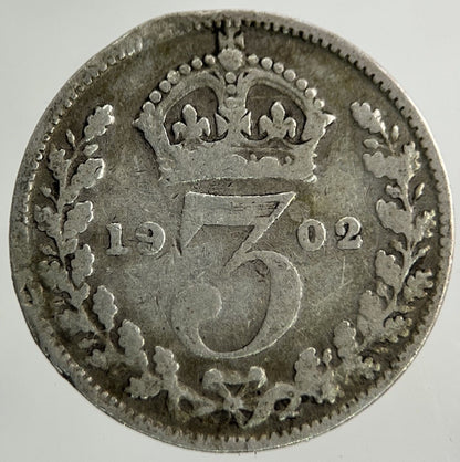 1902 Edward VII Threepence Silver Coin | Collectable Grade