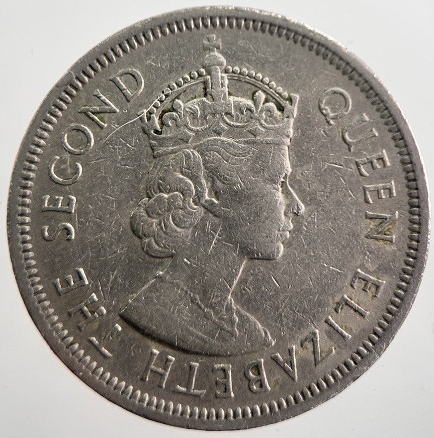1960 Hong Kong 1 One Dollar Coin | Fine Collectable Grade | a7683