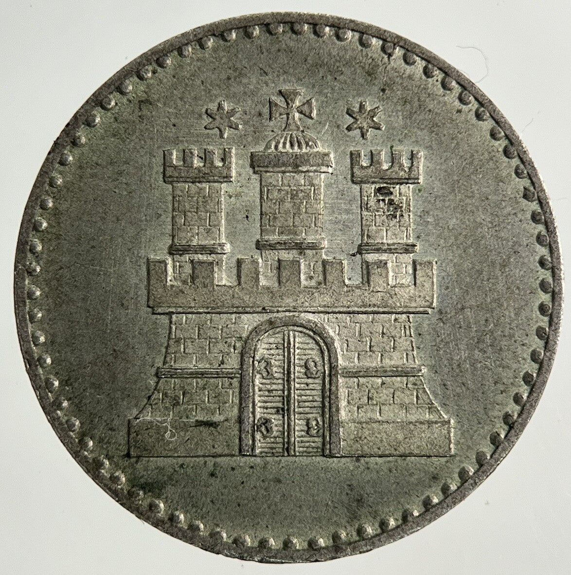 1855 Germany German States 1 Schilling Hamburg Silver Coin | Very High Grade