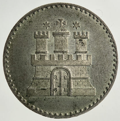 1855 Germany German States 1 Schilling Hamburg Silver Coin | Very High Grade