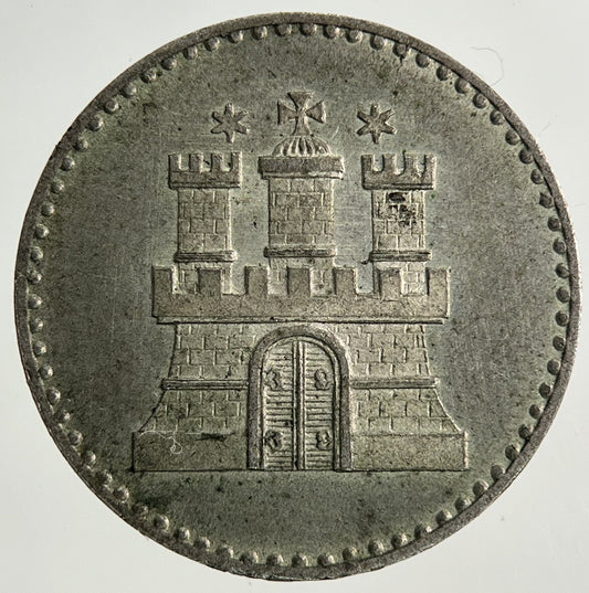 1855 Germany German States 1 Schilling Hamburg Silver Coin | Very High Grade