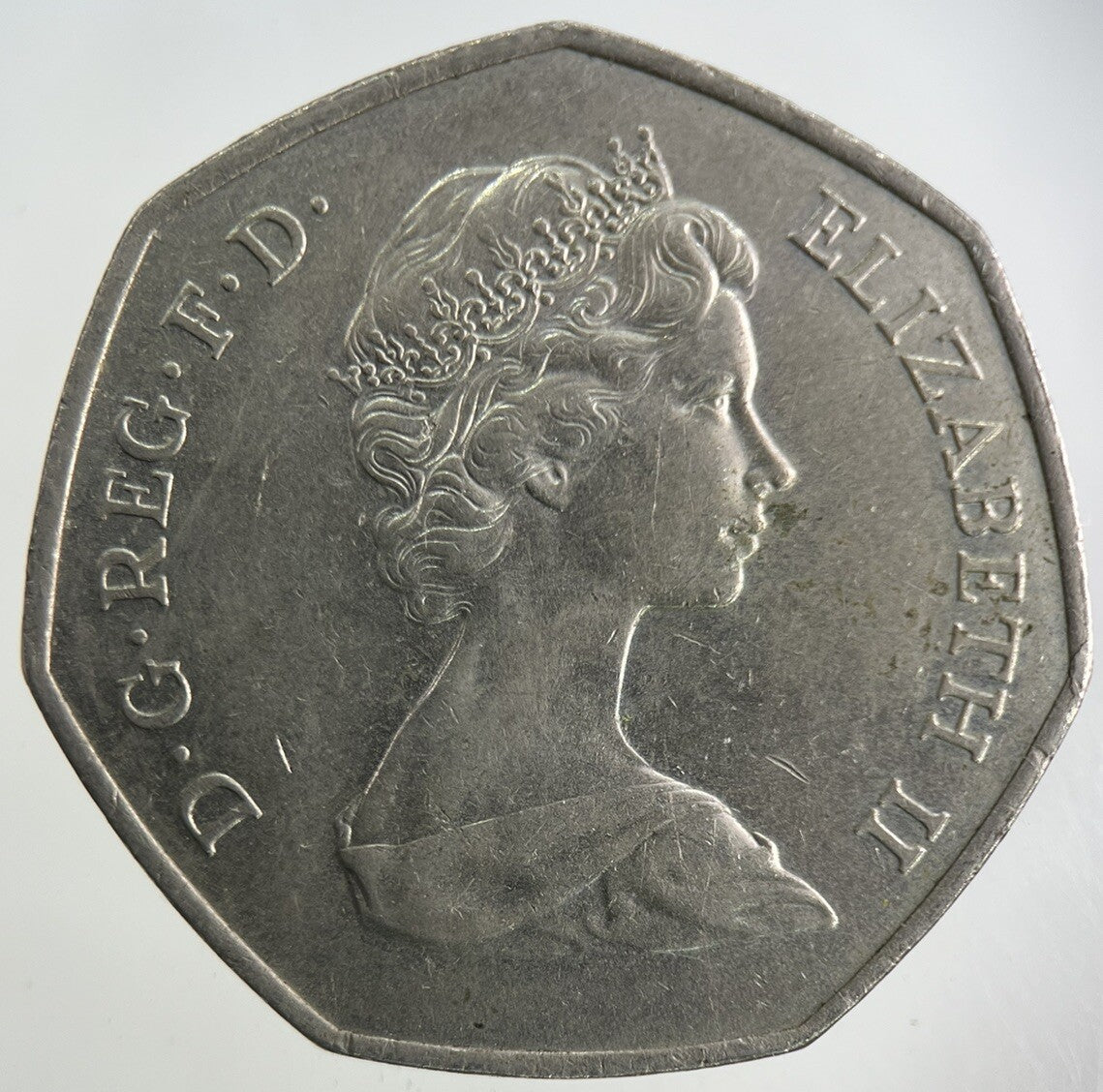 1973 Elizabeth II 2nd 50p Fifty - Pence Coin | Very High Grade