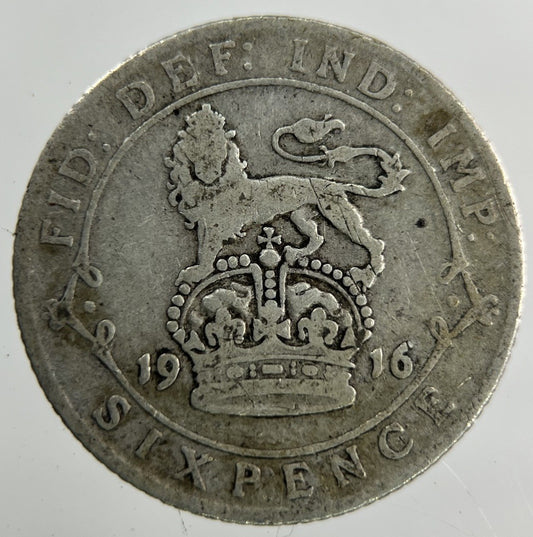 1916 George V Sixpence Silver Coin | Collectable Grade