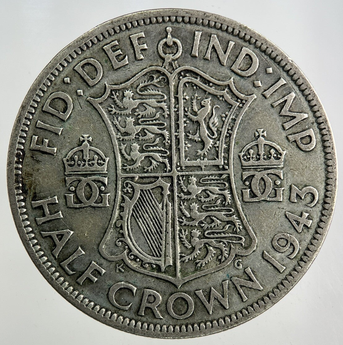 1943 George VI Half - Crown Silver Coin | Fine Collectable Grade