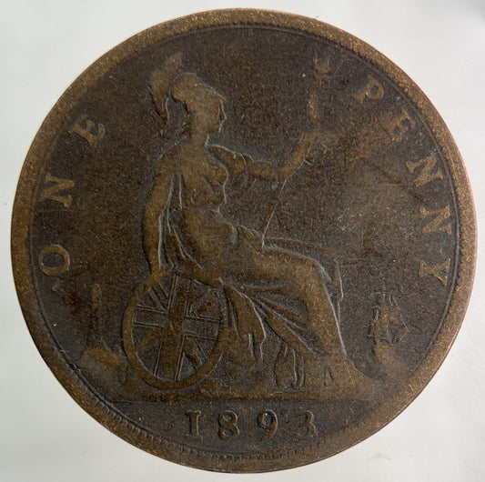 1893 Victoria One Penny Coin | Collectable Grade