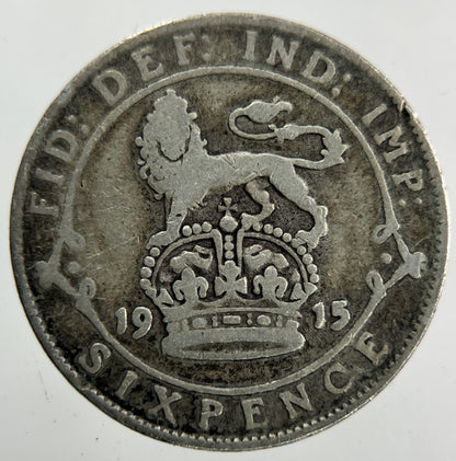 1915 George V Sixpence Silver Coin | Collectable Grade