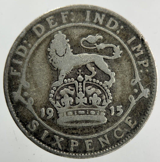 1915 George V Sixpence Silver Coin | Collectable Grade