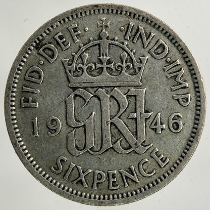 1946 George VI Sixpence Silver Coin | Collectable Grade