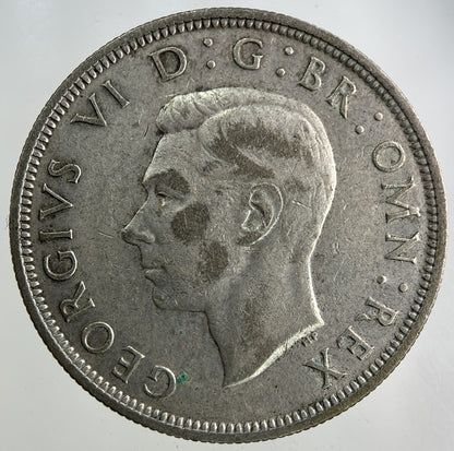 1939 George VI Half - Crown Silver Coin | Fine Collectable Grade