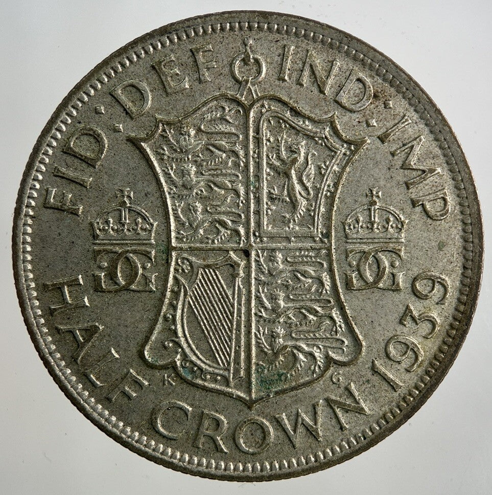 1939 George VI Half - Crown Silver Coin | Fine Collectable Grade