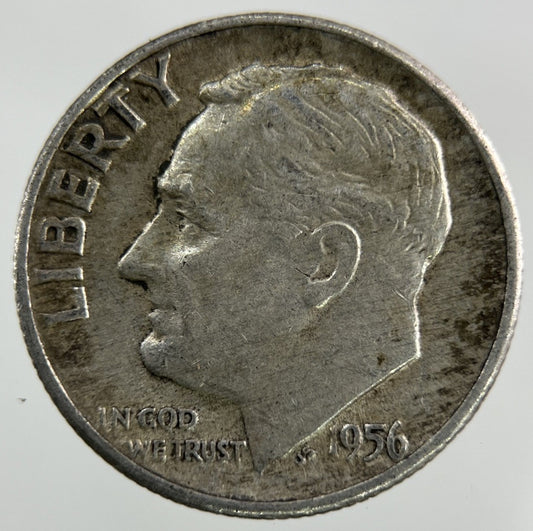 1956 US USA Roosevelt Dime Silver Coin | Collectable Grade