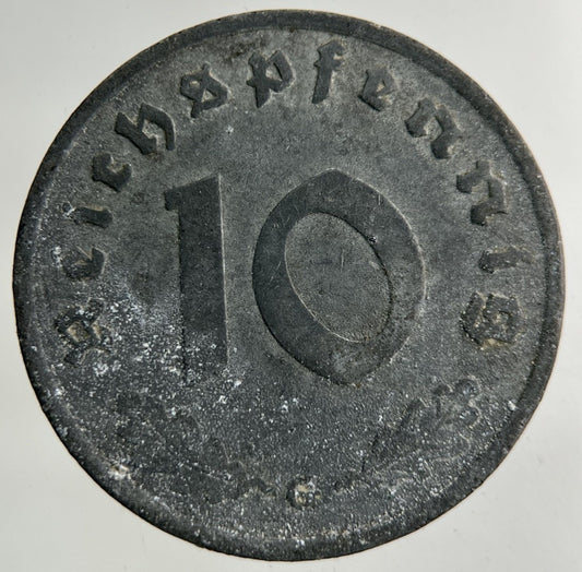1940 Germany German Nazi 10 Pfennig Coin | Fine Collectable Grade