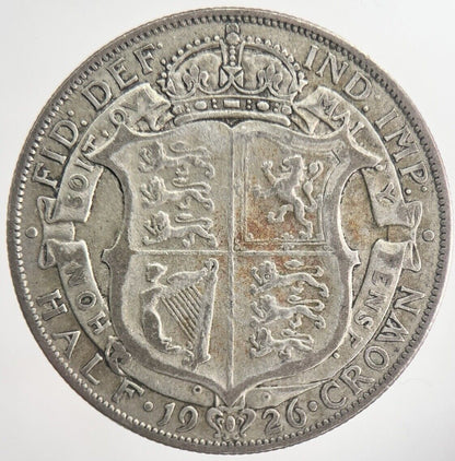 1926 George V Half - Crown Silver Coin | Fine Collectable Grade | a6316