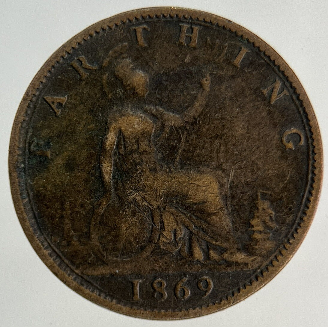 1869 Victoria Farthing Coin | Fine Collectable Grade