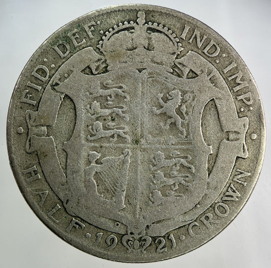 1921 George V Half - Crown Silver Coin | Collectable Grade