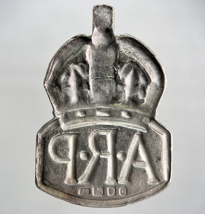 Old A - R - P Badge British Sterling Silver Coin Medal | Collectable Grade