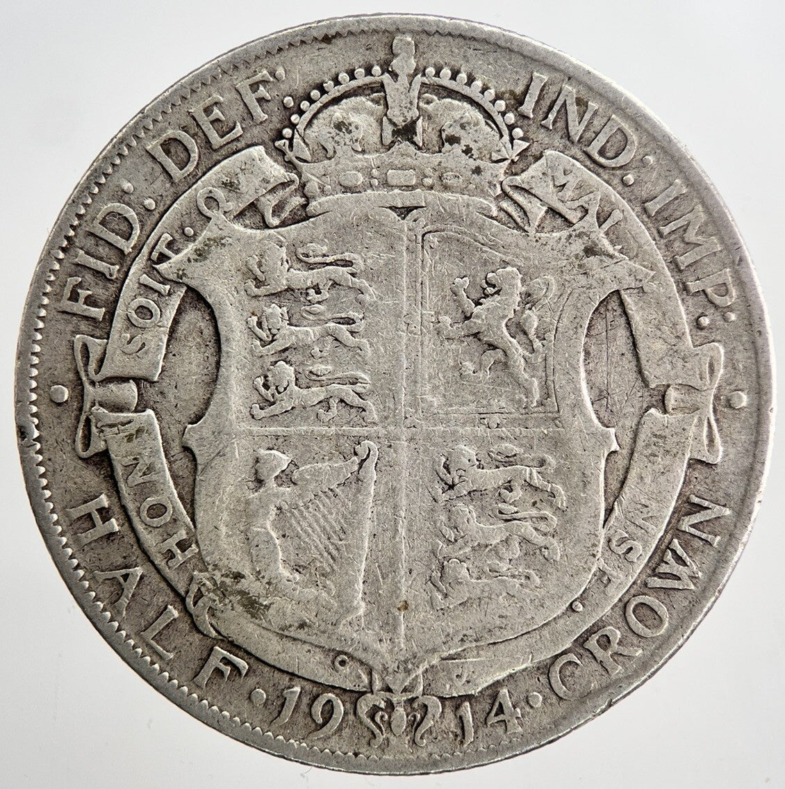 1914 George V Half - Crown Silver Coin | Fine Collectable Grade | a6777