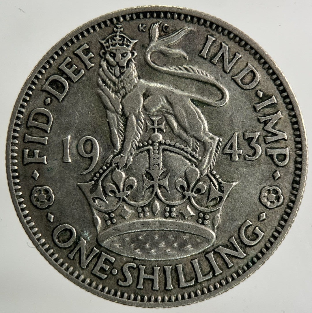 1943 George VI Shilling Silver Coin | Fine Collectable Grade