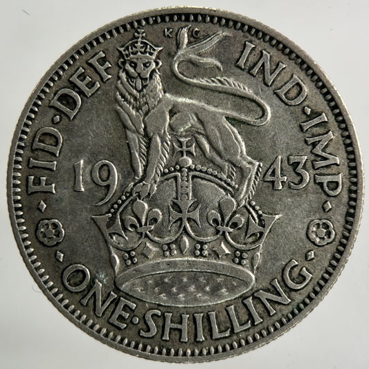 1943 George VI Shilling Silver Coin | Fine Collectable Grade