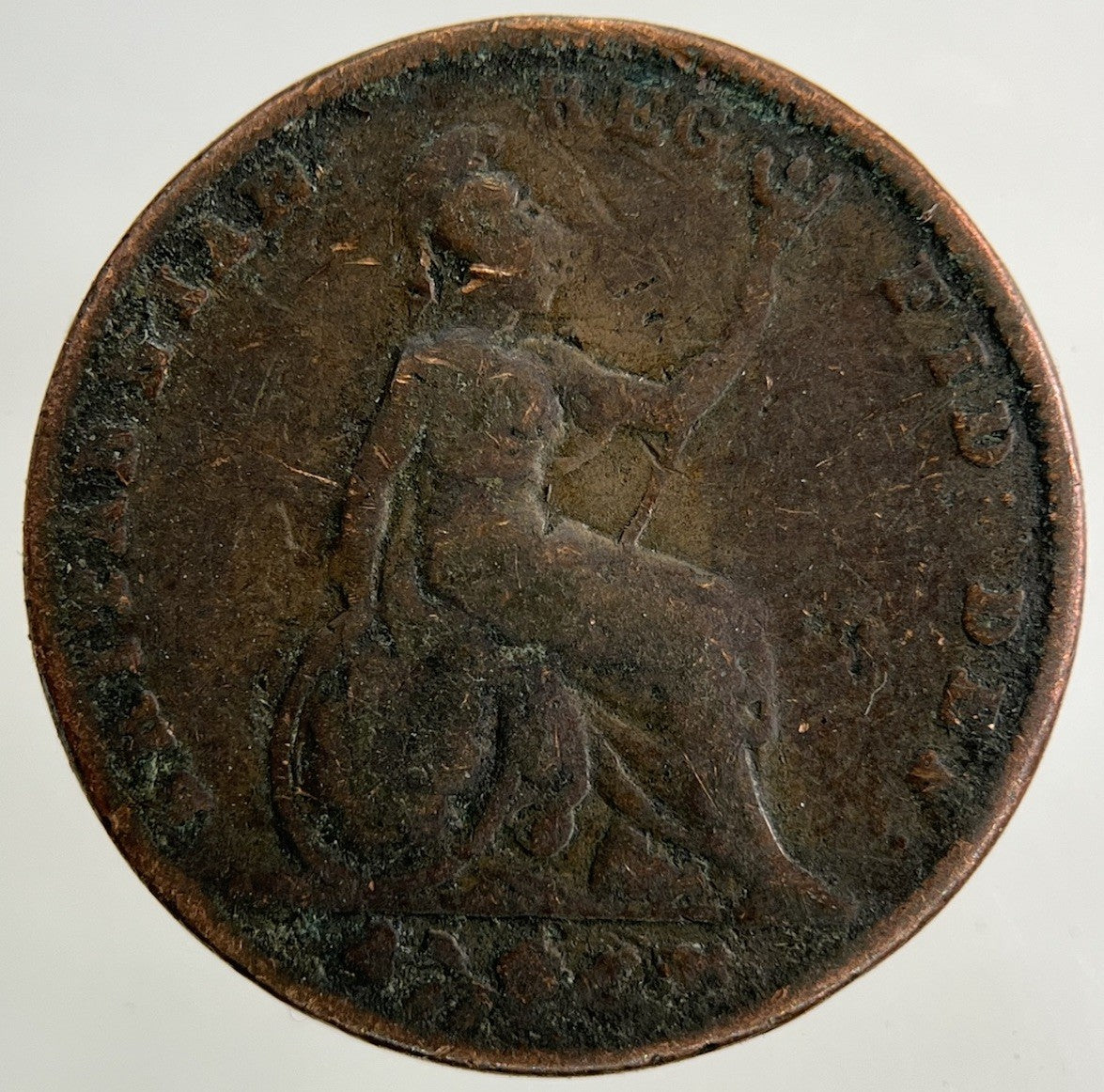 1843 Victoria Farthing Coin | Fair Grade