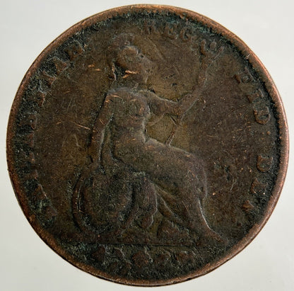 1843 Victoria Farthing Coin | Fair Grade