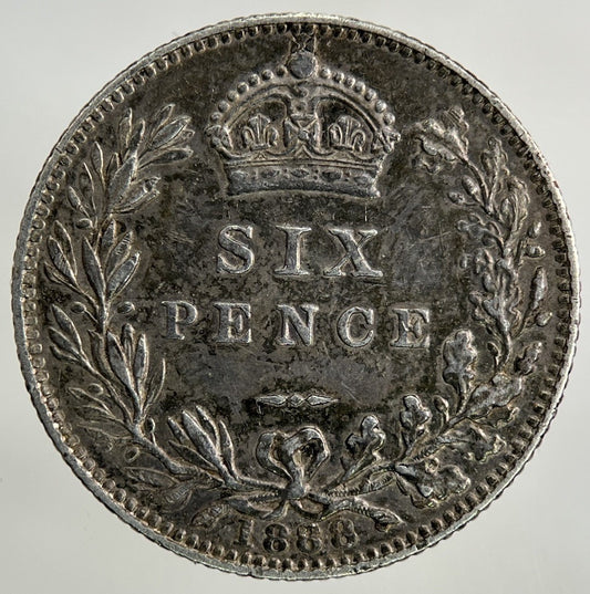 1888 Victoria Sixpence Silver Coin | Very High Grade