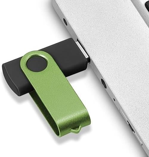 x1 Green & Black Swivel 16GB Rotatable USB PC Flash Drive Memory Stick