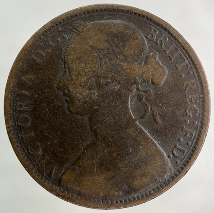 1862 Victoria One Penny Coin | Collectable Grade