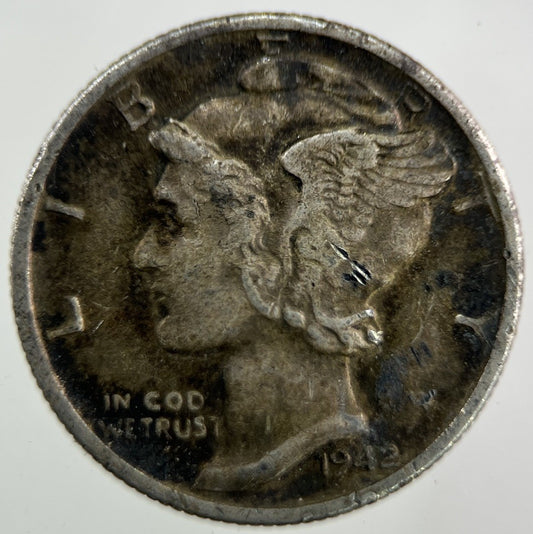 1942 US USA Mercury Dime Silver Coin | Fine Collectable Grade