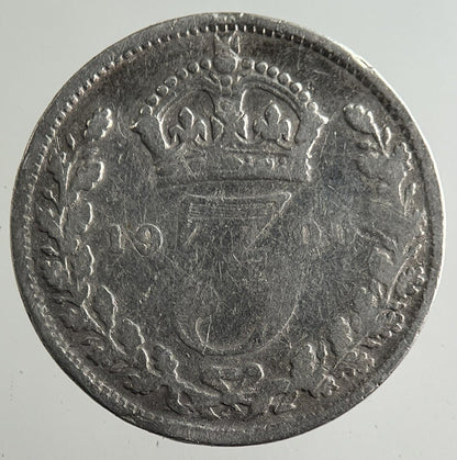 1900 Victoria Threepence Silver Coin | Collectable Grade