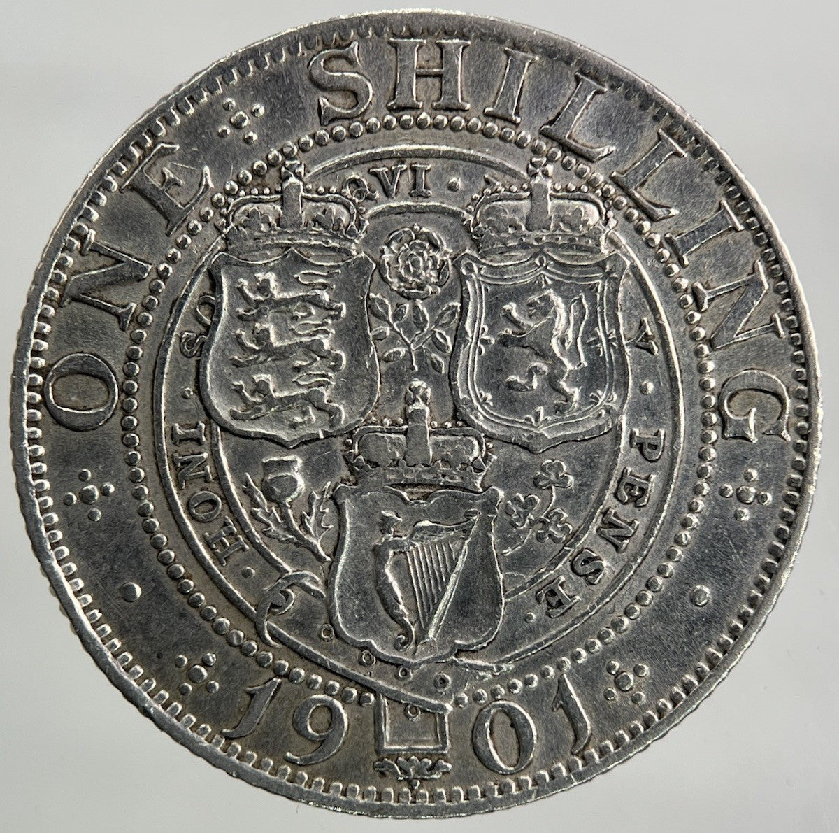1901 Victoria Shilling Silver Coin | Very High Grade