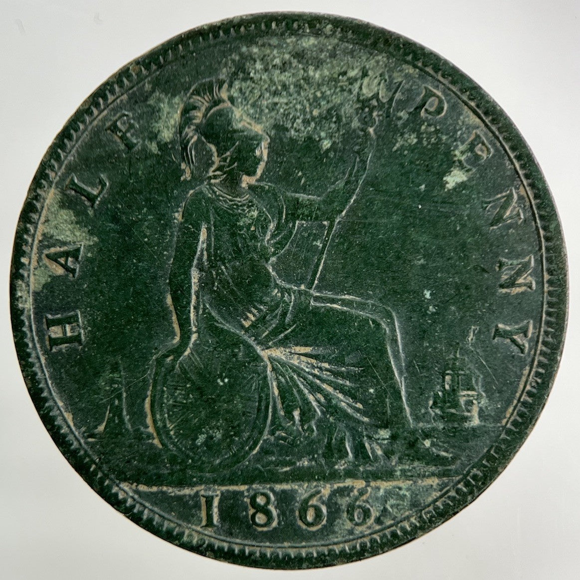 1866 Victoria Half - Penny Coin | Fine Collectable Grade
