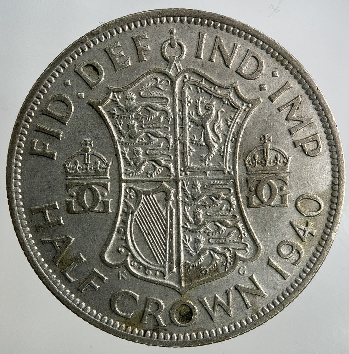 1940 George VI Half - Crown Silver Coin | Fine Collectable Grade