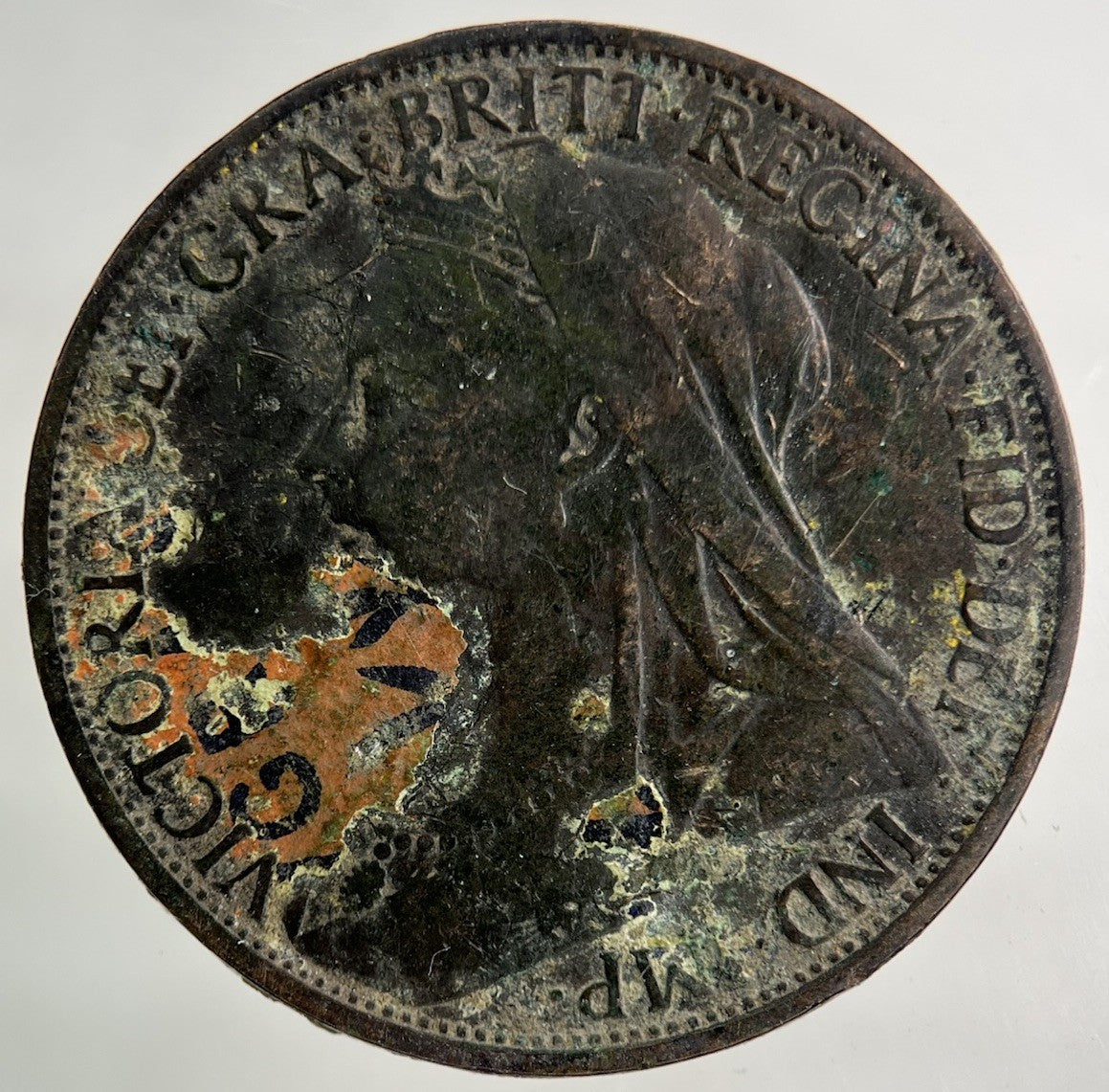 1899 Victoria One Penny Coin | Fair Grade
