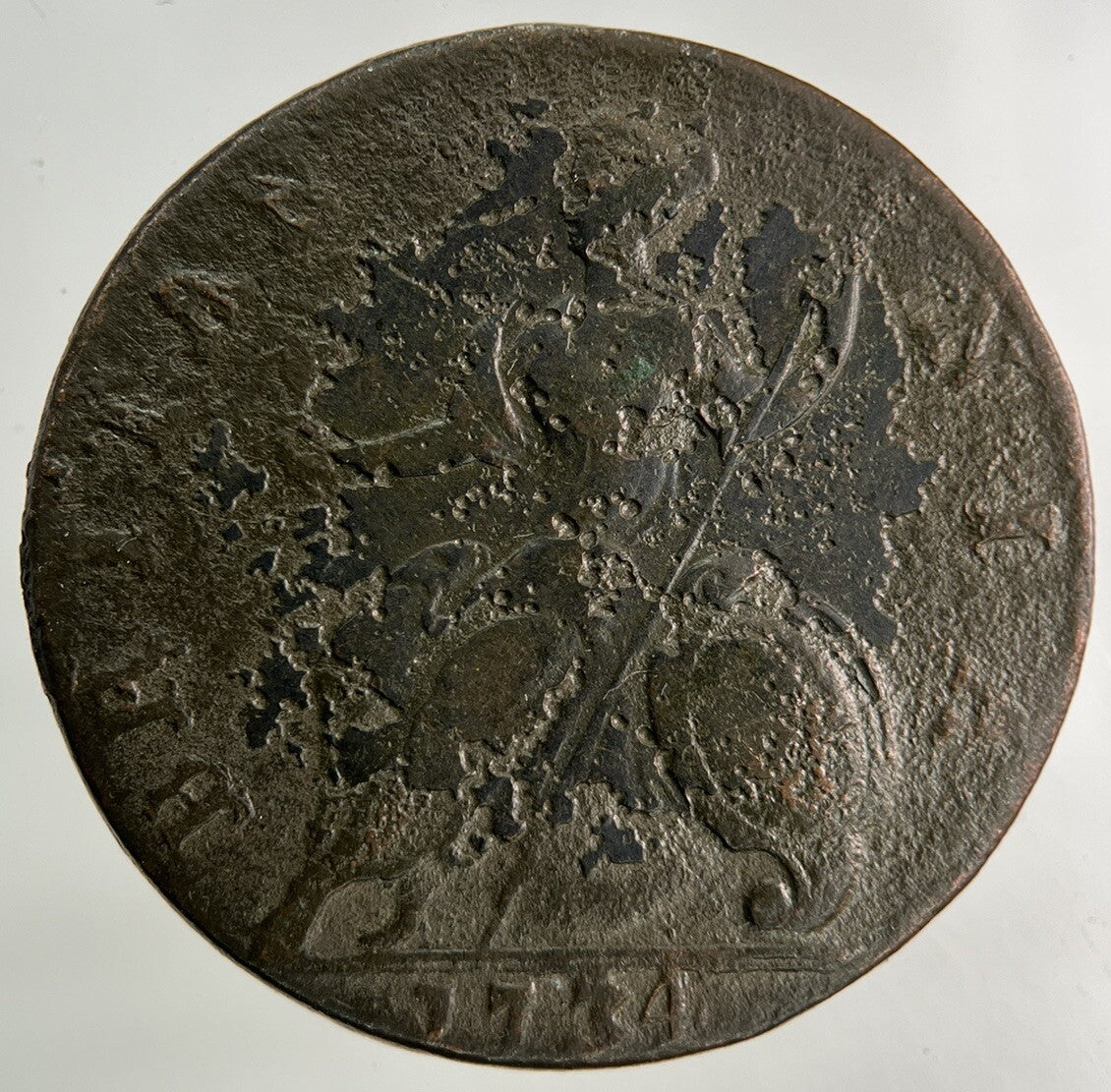 1734 George II 2nd Half - Penny Coin | Collectable Grade