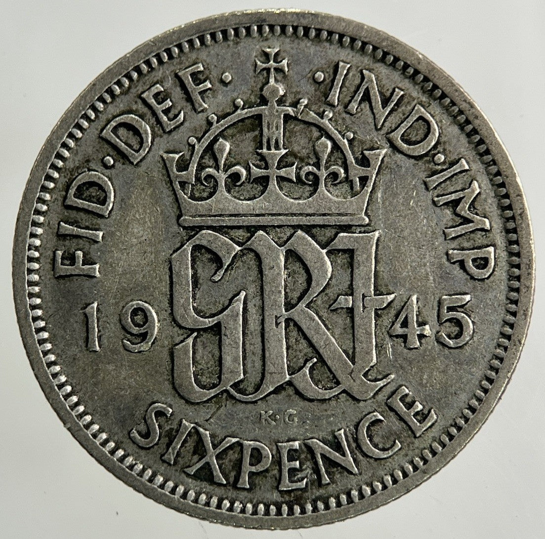 1945 George VI Sixpence Silver Coin | Collectable Grade