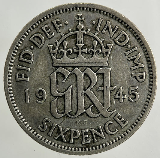 1945 George VI Sixpence Silver Coin | Collectable Grade