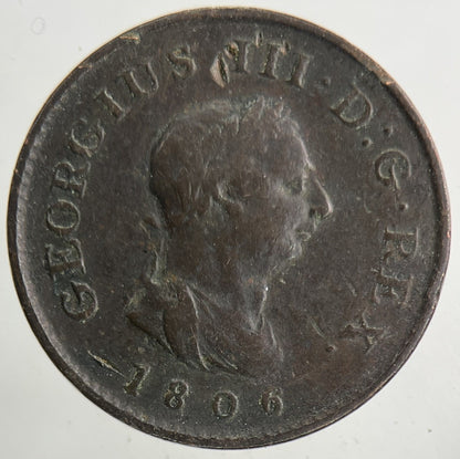 1806 George III 3rd Farthing Coin | Fine Collectable Grade
