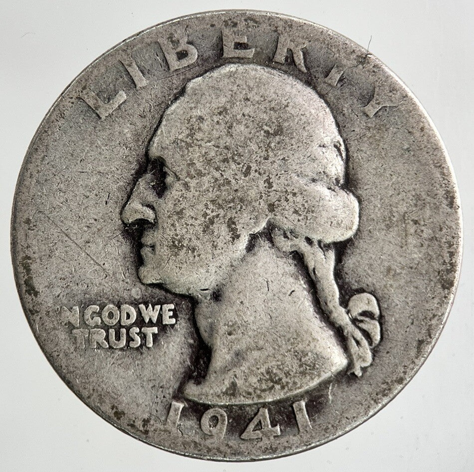 1941 - D US USA Quarter Dollar Silver Coin | Collectable Grade
