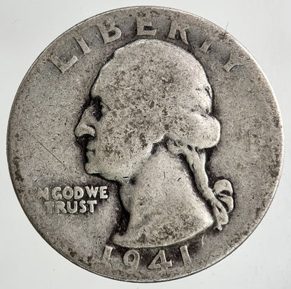 1941 - D US USA Quarter Dollar Silver Coin | Collectable Grade