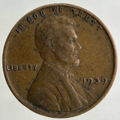 1939 US USA Wheat One Cent Coin | Fine Collectable Grade