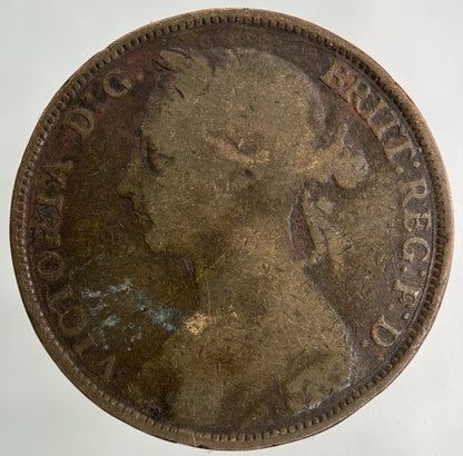 1886 Victoria One Penny Coin | Collectable Grade
