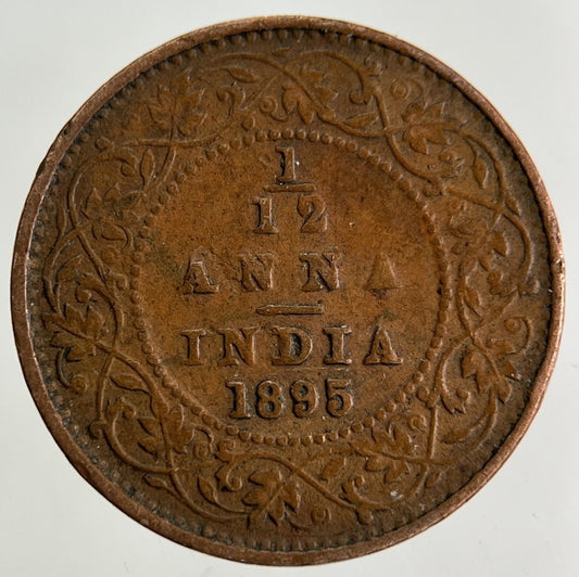 1895 India 1/12 Anna Coin | Fine Collectable Grade