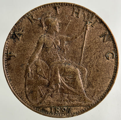 1897 Victoria Farthing Coin | Fine Collectable Grade