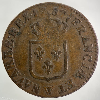 1787 France 1 Sol Coin | Fine Collectable Grade